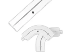 Best Bestlivings 330 cm Innenlaufschiene 1 Läufig & 2er Set Rundbogen / 2 x 120 cm & 1 x 90 cm