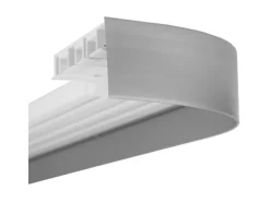 Bestlivings 120 cm Vorhangschiene mit Blende 1 Lauf Grau