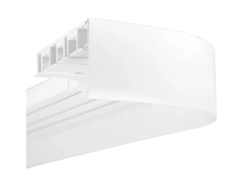 Bestlivings 420 cm Vorhangschiene mit Blende 2 Lauf Weiß / 2 x 120 cm & 2 x 90 cm