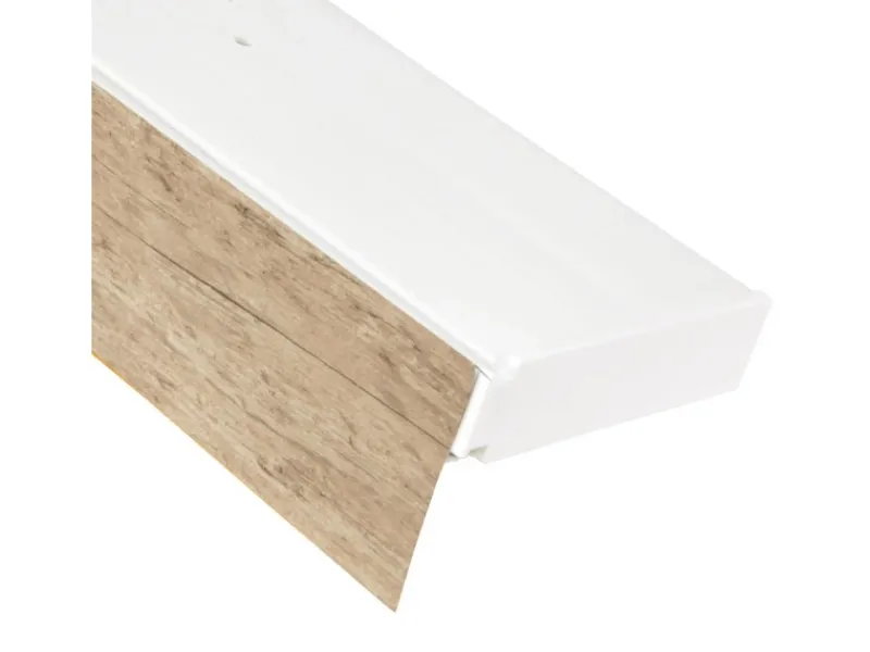 Bestlivings 180 cm Vorhangschiene mit Blende 2 Lauf Sonoma / 2 x 90 cm