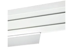 Bestlivings 180 cm Vorhangschiene mit Blende 1 Lauf Grau / 2 x 90 cm