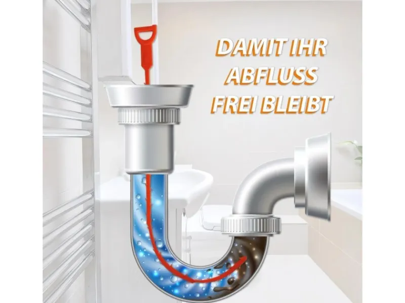 Bestlivings Abflussschlange Abflussreiniger & Verstopfungsentferner 8er Pack