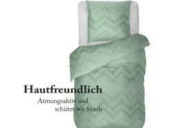 Bestlivings Bettwäsche Renforce 80 x 80 cm & 135 x 200 cm ZickZack Mint