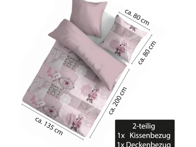 Hot Bestlivings Bettwäsche Renforce 80 x 80 cm & 135 x 200 cm Mandarino