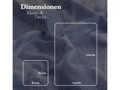 Sale Bestlivings Bettwäsche Satin 80 x 80 cm & 135 x 200 cm Raute Blau