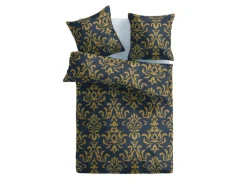 Outlet Bestlivings Bettwäsche Satin 80 x 80 cm & 135 x 200 cm Ornament Anthrazit & Orange