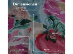 Online Bestlivings Bettwäsche Satin 80 x 80 cm & 135 x 200 cm Frühjahresblumen Blau