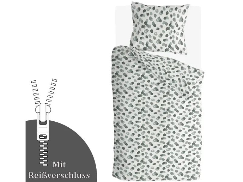 Bestlivings Bettwäsche-Set 135 x 200 cm Spotty Animal Green