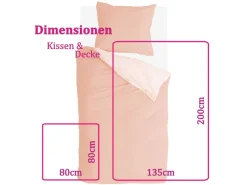 Bestlivings Bettwäsche-Set 135 x 200 cm Side Way Terracotta&White