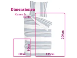 Bestlivings Bettwäsche-Set 135 x 200 cm Two Ways White&Blue