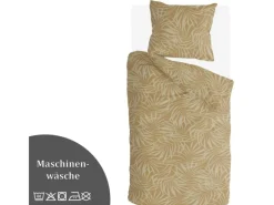 Clearance Bestlivings Bettwäsche-Set 135 x 200 cm Sunny Palms Yellow