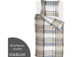 Best Bestlivings Bettwäsche-Set 135 x 200 cm Big Squares Zand