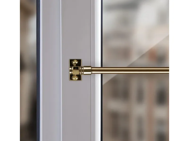 Bestlivings Cafehausstangen Messing Gold 50 bis 75 cm & Klemmträger