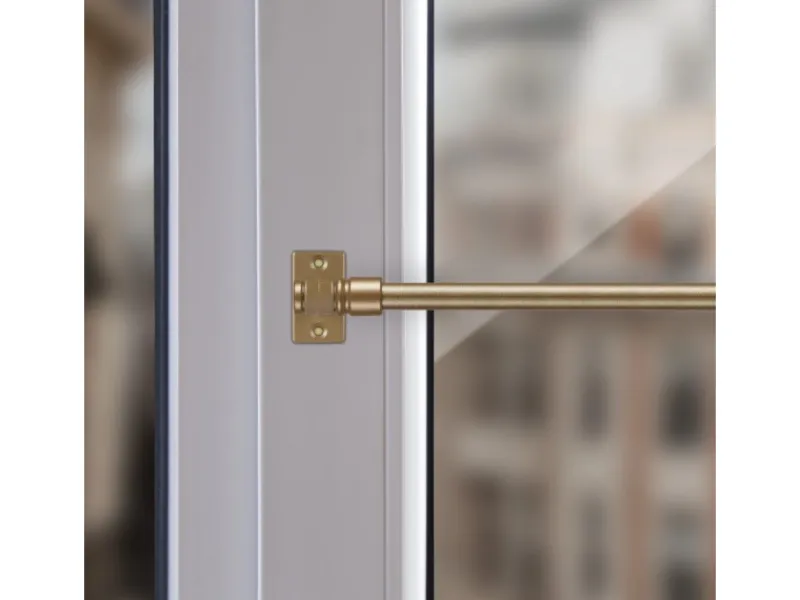 Bestlivings Cafehausstangen Matt Gold 50 bis 75 cm & Klemmträger