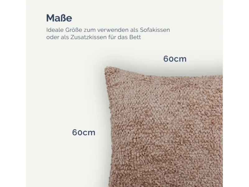 Bestlivings Dekokissen Chenille 60 x 60 cm