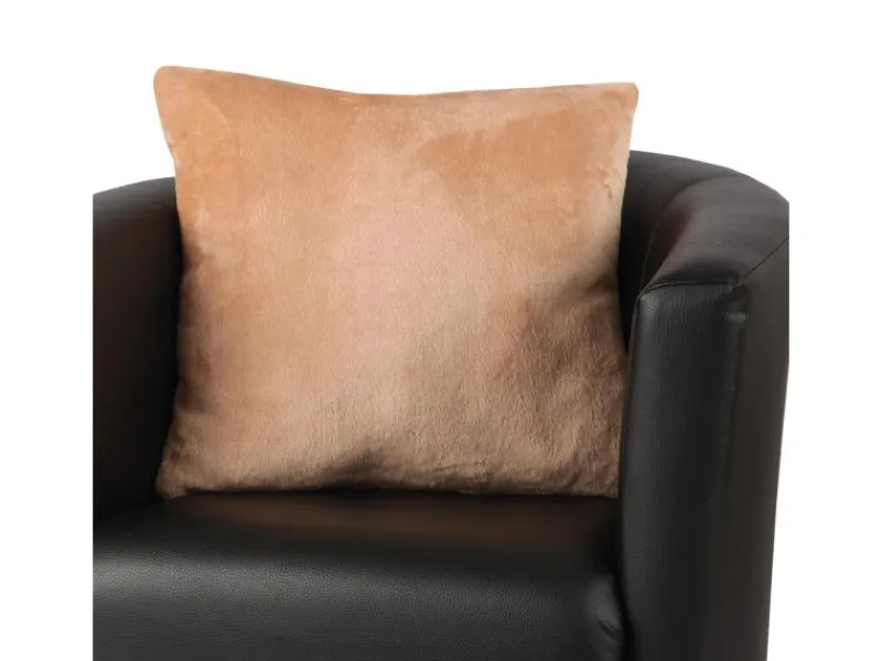 Hot Bestlivings Dekokissen Kuschel Kissenbezug mit Reißverschluss 45 x 45 cm Nougat