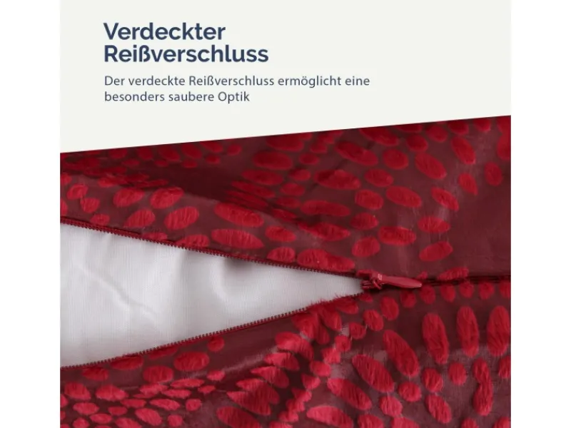 Outlet Bestlivings Dekokissen Punkte 40 x 40 cm Rot