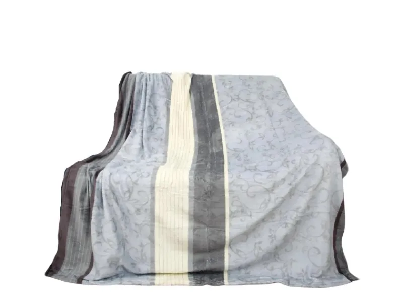 Sale Bestlivings Flanell Kuscheldecke Soft Touch 130 x 170 Bella Casa Hellgrau Ranke