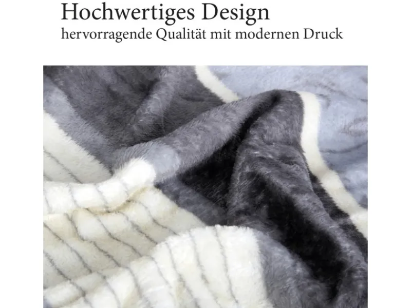 Sale Bestlivings Flanell Kuscheldecke Soft Touch 130 x 170 Bella Casa Hellgrau Ranke