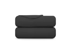 Best Bestlivings Fleecedecke Mit Kedernaht 130 x 170 cm Schwarz