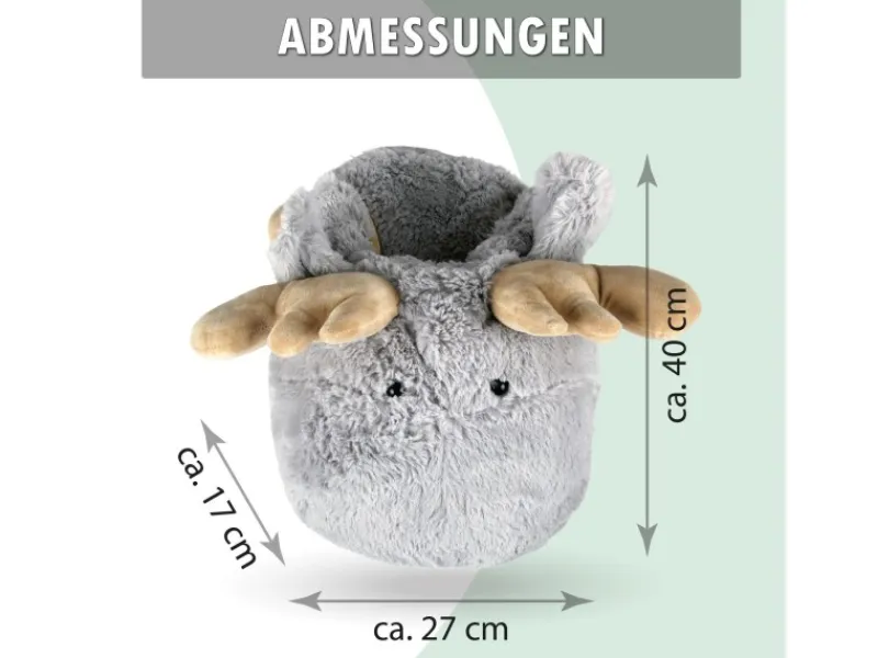 Bestlivings Fußwärmer Plüsch 27 x 40 cm Elch