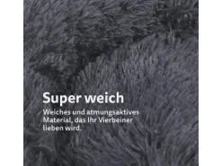 Online Bestlivings Haustierbett Fluffy Ø50cm Hundekissen Öko-Tex Hundebett Katzenbett Anthrazit