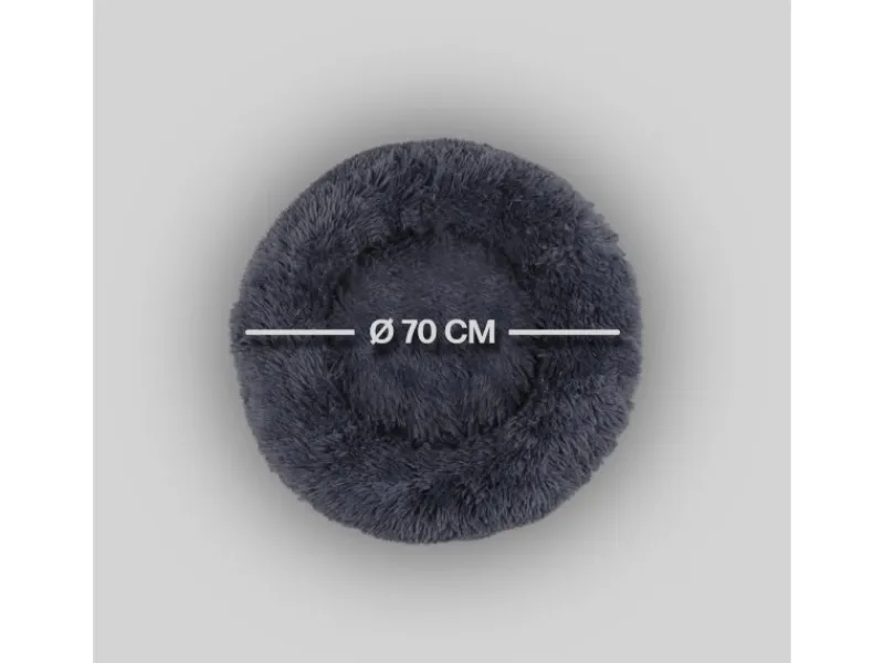 Bestlivings Haustierbett Fluffy Ø70cm Hundekissen Öko-Tex Hundebett Katzenbett