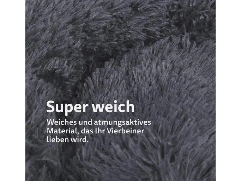 Bestlivings Haustierbett Fluffy Ø70cm Hundekissen Öko-Tex Hundebett Katzenbett