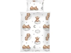 Clearance Bestlivings Kinder Bettwäsche 100 x 135 cm & 40 x 60 cm - Bärchen Wolke
