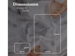 Clearance Bestlivings Kinder Bettwäsche 100 x 135 cm & 40 x 60 cm - Bärchen Wolke