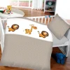 Clearance Bestlivings Kinder Bettwäsche 100 x 135 cm & 40 x 60 cm - Löwe & Giraffe