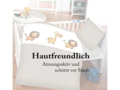 Clearance Bestlivings Kinder Bettwäsche 100 x 135 cm & 40 x 60 cm - Löwe & Giraffe