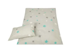 Discount Bestlivings Kinder Bettwäsche 100 x 135 cm & 40 x 60 cm - Sterne Grau