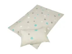 Discount Bestlivings Kinder Bettwäsche 100 x 135 cm & 40 x 60 cm - Sterne Grau