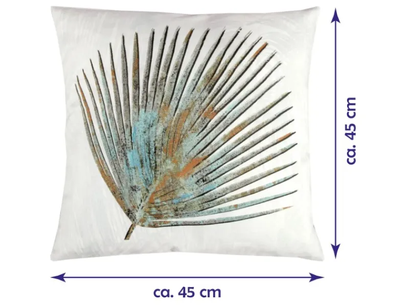 Bestlivings Kissenhülle 45 x 45 cm Palmen Print Petrol