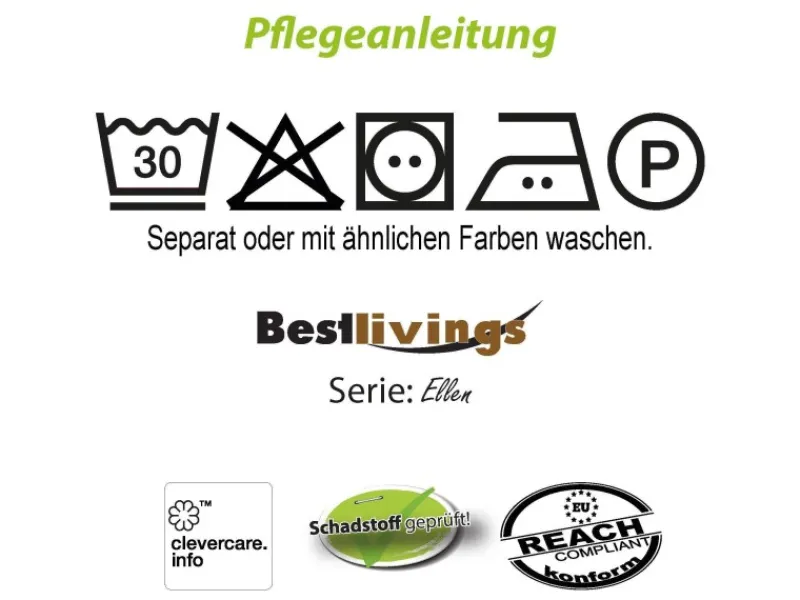 Outlet Bestlivings Kissenhülle Ellen Nackenrolle 12 x 30 cm Rot