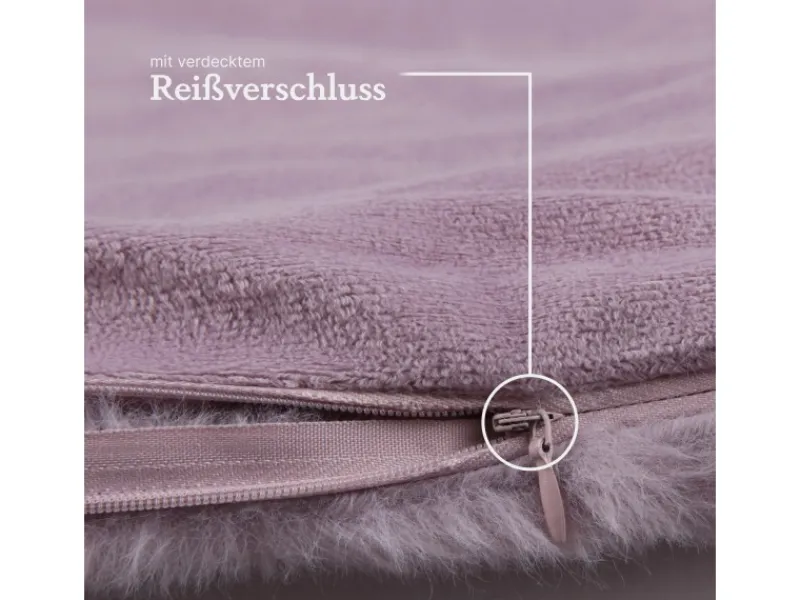 New Bestlivings Kissenhülle Faux Rabbit 45 x 45 cm Flieder