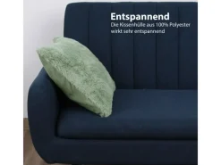 Best Bestlivings Kissenhülle Faux Rabbit 45 x 45 cm Salbei