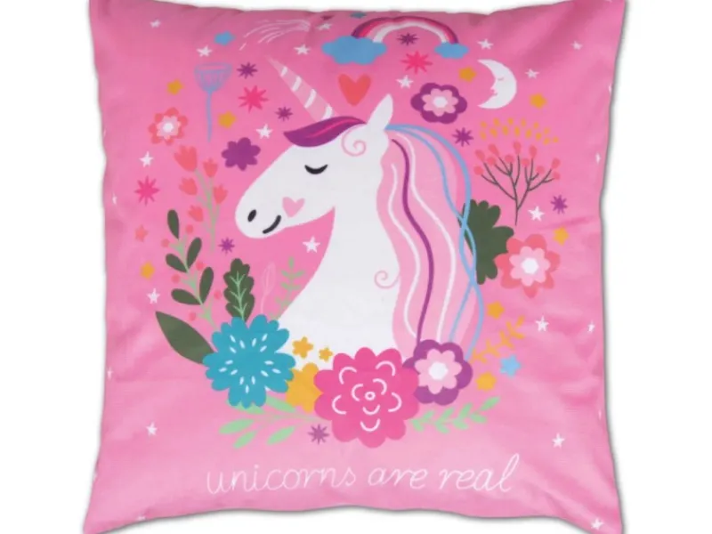Online Bestlivings Kissenhülle Fotodruck 40 x 40 cm Einhorn Ohne Füllung Pink