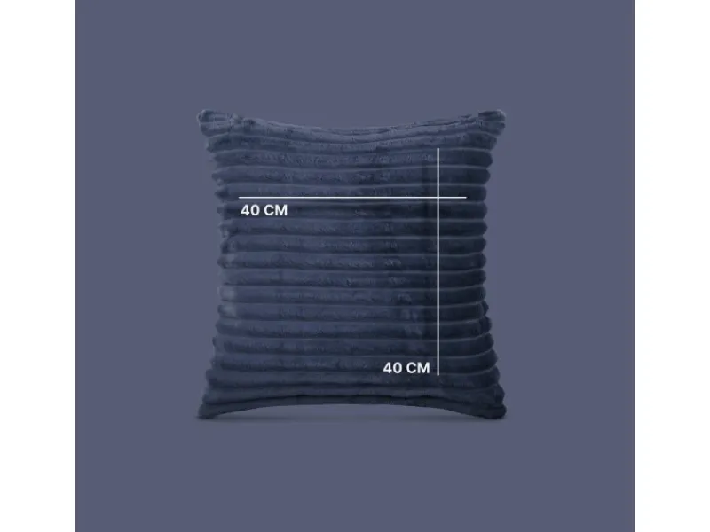 Bestlivings Kissenhülle Kordoptik 40 x 40 cm Mitternachtsblau