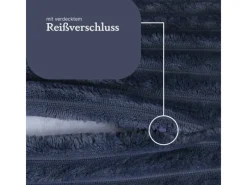 Bestlivings Kissenhülle Kordoptik 40 x 40 cm Mitternachtsblau