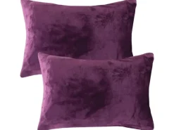 Online Bestlivings Kissenhülle Kuschel Kissenbezug mit Reißverschluss 40 x 60 cm 2er Pack Violett