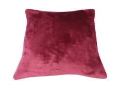 Bestlivings Kissenhülle Kuschel Kissenbezug mit Reißverschluss 50 x 50 cm Aubergine