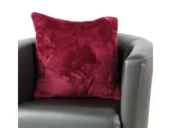 Bestlivings Kissenhülle Kuschel Kissenbezug mit Reißverschluss 50 x 50 cm Aubergine