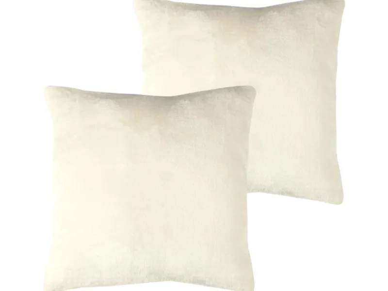 Bestlivings Kissenhülle Kuschel Kissenbezug mit Reißverschluss 45 x 45 cm Champagner