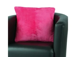 Bestlivings Kissenhülle Kuschel Kissenbezug mit Reißverschluss 40 x 40 cm Pink