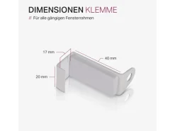 Best Bestlivings Klemmstange Spannvitrage Twist 60 bis 90 cm Weiß