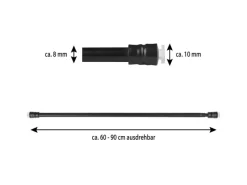 Best Bestlivings Klemmstangen mit Schraubtechnik Schwarz 60 bis 90 cm 2er Pack