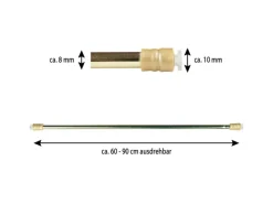 Outlet Bestlivings Klemmstangen mit Schraubtechnik Glänzend Gold 60 bis 90 cm 4er Pack