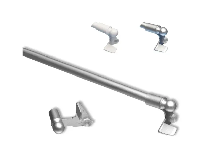 Bestlivings Klemmstangen Ausziehbar Matt Silber 80 bis 100 cm